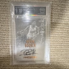 Devin Booker 2016-17 Panini Preferred #120 Auto /39 Graded Phoenix Suns picture