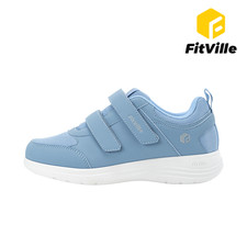 FitVille Women's Wide Diabetic Walking Shoes Hook Loop Casual Sneakers Blue picture