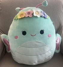 Squishmallows Teal Pink “Reina” Butterfly 16” Large Plush New w/Tags picture