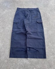 Vintage 2000s Black Jnco Cargo Wide Leg Baggy Pants Size 42 Mens Skater Y2K picture