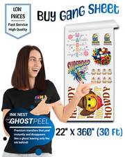 Custom DTF Gang Sheets, DTF Transfers, Direct to Film Print, Hot Peel 22