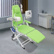 Dental Portable Mobile Folding Chair w/ LED Light & Tray Air Turbine Unit 4 Hole picture