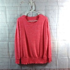 Torrid Super Soft Baggy   Coral Ruffled  Lounge WearTop -   0 = L -XL picture