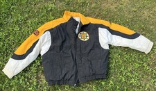 Vintage Apex One Boston Bruins Winter Coat Jacket 90s NHL Colorblock Size Large picture