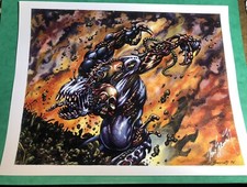 MTG Magic Gathering Yawgmoth's Will Signed Ron Spencer Artist Print Art WOW😍 picture