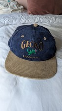 RARE Vintage Happy Shirts Gecko Hawaii Mens Gecko Pattern Strapback Hat USA Made picture