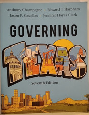 Governing Texas Seventh Edition Paperback Book-VERY GOOD WITH ACCESS CODE picture