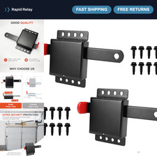 Heavy Duty Garage Door Side Lock Deadlock - 2 Pack, Iron Galvanized, Black Finis picture