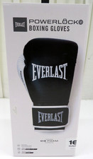 Everlast Powerlock Boxing Gloves Hook & Loop 16oz Black C3 Foam MMA Kickboxing picture