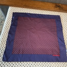 Authentic HERMES Paris Silk Pocket Square Pochette VTG Blue Red Geometric Print picture