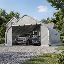 20x20/ 30/40ft Heavy Duty Carport,Galvanized Steel Frame,Portable Garage Shelter picture
