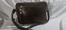 JW Hulme Co Cognac Brown Leather Double Zipper Crossbody Bag Personalized JAH picture