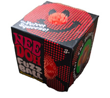 Schylling NEEDOH Fuzz ball Flower Power Orange Edition Authentic Velvet Squeeze picture