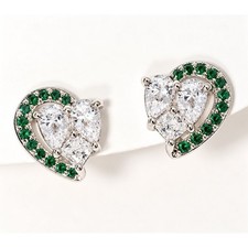Diamonique x Kathy Levine Love Struck Heart Earrings / NWT / MSRP $75 picture