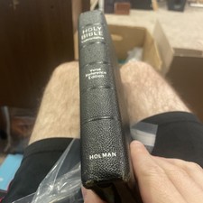 Holman INDEXED Holy Bible Verse Reference Edition Blk Morocco Leather #525XRL picture