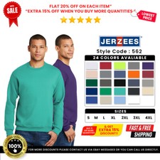 Jerzees 562M Adult NuBlend Fleece Fashion Long Sleeves Crew Stylish Sweatshirt picture