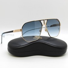 NEW Carrera 1062/S Sunglasses Metal Navigator Black Gold Frame / Blue - 2M2 62mm picture