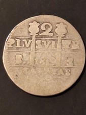 CARACAS, VENEZUELA. Ferdinand VII. Royalist Coinage. 2 Reals. 1819 picture