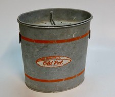 Vtg.1950’s/60’s “Old Pal” Shoulder Minnow Pail Good Cond. Display Or Needs Strap picture