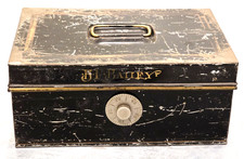 Antique Miller CHAMPION Keyless Cahs Deed Treasure Box Cash Combo Lock 1880s picture
