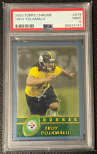 Topps 2003 Chrome Troy Polamalu RC Rookie #274 PSA 9 Mint 86829141 picture