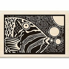 Inkadinkado Wood Stamp, Parrot Fish picture