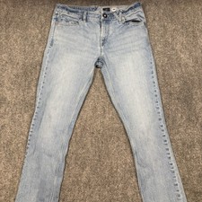 Volcom 2x4 Skinny Jeans Mens 36x31 Light Wash Blue Denim Stretch Pants picture