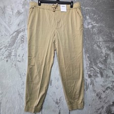 Sonoma Goods For Life Jogger Pants Men XLT Beige Cotton Stretch Everyday Pull On picture
