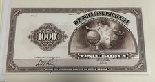 Czechoslovakia 1000 Korun Archive Series Reprint 1988 picture