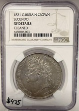 1821 GREAT BRITAIN CROWN SECUNDO NGC picture