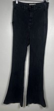 The Great Kickbell Super High Waist Gray Stretch Flare Sz 28 Retro 70’s **read** picture
