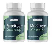 Santo Remedio Moringa and Soursop Capsules, 120 Count, 2 Pack Supplement picture