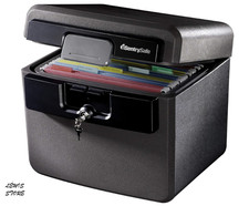 SentrySafe HD4100 Fireproof Waterproof Document Safe Box w/ Key Lock Black picture