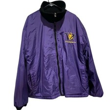 VTG Washington Huskies Pro Player Reversible Jacket Purple/Black Sz XL Zip Up picture