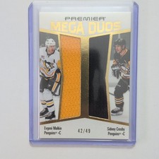 2023 UPPER DECK PREMIER #PM2-MC EVGENI MALKIN SIDNEY CROSBY MEGA JERSEY DUOS /49 picture