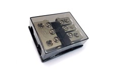 KnuKonceptz Bassik 3 Way 0 Gauge to 0 - 4 Gauge Mini ANL Fuse Block w Fuses picture