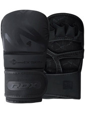 RDX T15 Noir Black MMA Grappling Gloves, Open Palm, for Sparring & Training picture