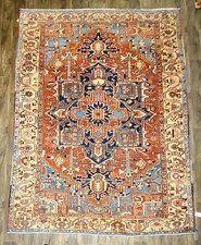 Antique handwoven authentic traditional herize rug size 9'5