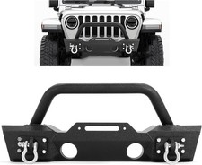 Stubby Front Bumper Compatible With 2007-24 Jeep Wrangler JK JL Gladiator JT W picture