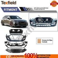 RS6 Style W/ Grille Complete Bumper Body kit Compatible with Audi A6 2019-2026 picture