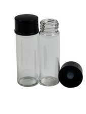 720 Pcs, 15mmX45mm [1 Dram, 4ml] CLEAR Glass Vials with Plastic Cone Liner Cap picture