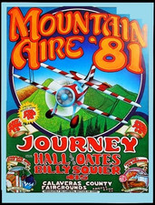 Mountain Aire ’81 Journey Hall & Oates Calaveras Fairgrounds Poster picture