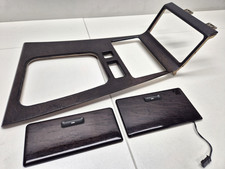 BMW E38 Birch Anthracite Wood Trim Center Console Frame Ashtray Cup Holder Rare  picture
