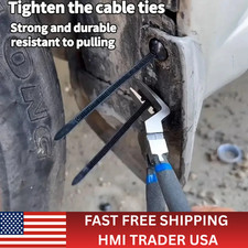 10 100pcs Heavy Duty Nylon Cable Ties UV Resistant Self Locking Fasteners Black picture