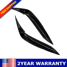 Gloss Black Headlight Eyebrow Eyelid Covers Pro For BMW X5 G05 X6 G06 2019-2023 picture