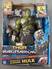 Hasbro Marvel Thor Ragnarok Interactive Gladiator Hulk NIB 14” Box Damage picture