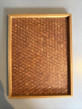 Hakone Yosegi Zaiku Wooden Tray Japanese Traditional Marquetry Craft - Vintage picture