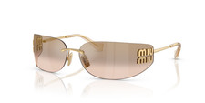 Miu Miu MU A51S 5AK20P Rimless Sunglasses Gold Rose Gradient Crystal Women picture