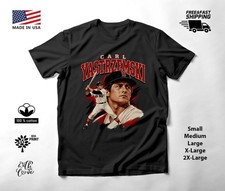 Carl Yastrzemski Baseball T-Shirt High Hands Batter Portrait Art Black picture