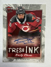 2025-26 Fleer Ultra PWHL Emily Clark Fresh Ink Autograph SSP #4 Ottawa Charge picture